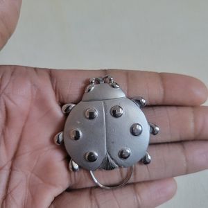 Torino ladybug silver brooch